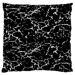 Black And White Grunge Abstract Print Large Flano Cushion Case (one Side) by dflcprintsclothing