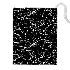 Black And White Grunge Abstract Print Drawstring Pouch (4xl) by dflcprintsclothing