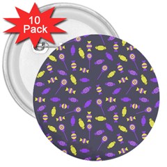 Candy 3  Buttons (10 Pack)  by UniqueThings