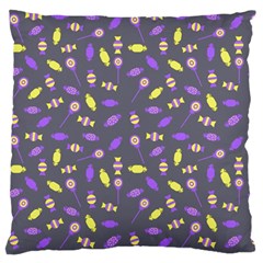 Candy Large Flano Cushion Case (one Side) by UniqueThings