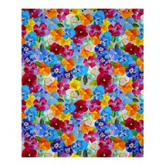 Pansies  Watercolor Flowers Shower Curtain 60  X 72  (medium)  by SychEva