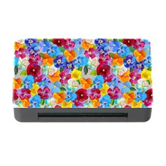 Pansies  Watercolor Flowers Memory Card Reader With Cf by SychEva