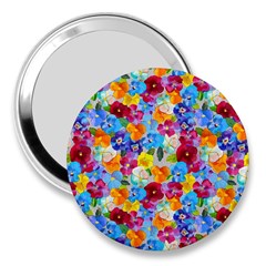 Pansies  Watercolor Flowers 3  Handbag Mirrors by SychEva