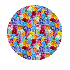 Pansies  Watercolor Flowers Mini Round Pill Box (pack Of 5)