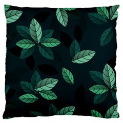 Foliage Large Flano Cushion Case (two Sides)