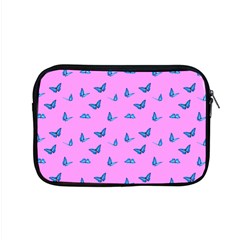 Blue Butterflies At Pastel Pink Color Background Apple Macbook Pro 15  Zipper Case by Casemiro