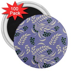 Folk Floral Pattern  Abstract Flowers Surface Design  Seamless Pattern 3  Magnets (100 Pack) by Eskimos