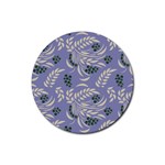 Folk floral pattern. Abstract flowers surface design. Seamless pattern Rubber Coaster (Round)  Front