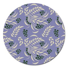 Folk Floral Pattern  Abstract Flowers Surface Design  Seamless Pattern Magnet 5  (round) by Eskimos