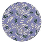 Folk floral pattern. Abstract flowers surface design. Seamless pattern Magnet 5  (Round) Front