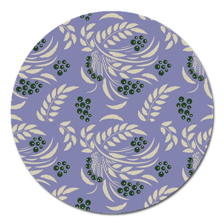 Folk floral pattern. Abstract flowers surface design. Seamless pattern Magnet 5  (Round)