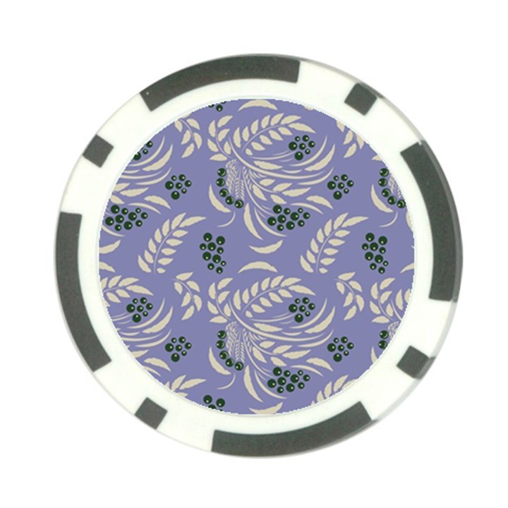 Folk floral pattern. Abstract flowers surface design. Seamless pattern Poker Chip Card Guard (10 pack)