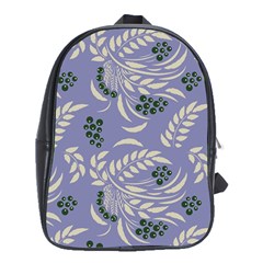 Folk Floral Pattern  Abstract Flowers Surface Design  Seamless Pattern School Bag (xl) by Eskimos