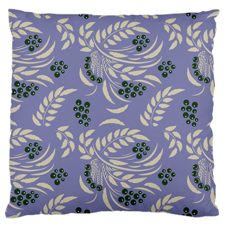 Folk floral pattern. Abstract flowers surface design. Seamless pattern Large Flano Cushion Case (Two Sides)