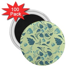 Folk Floral Pattern  Abstract Flowers Surface Design  Seamless Pattern 2 25  Magnets (100 Pack)  by Eskimos