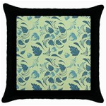 Folk floral pattern. Abstract flowers surface design. Seamless pattern Throw Pillow Case (Black) Front