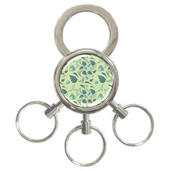 Folk Floral Pattern  Abstract Flowers Surface Design  Seamless Pattern 3-ring Key Chain by Eskimos