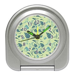 Folk Floral Pattern  Abstract Flowers Surface Design  Seamless Pattern Travel Alarm Clock by Eskimos