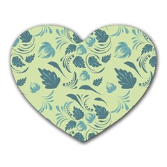 Folk Floral Pattern  Abstract Flowers Surface Design  Seamless Pattern Heart Mousepads by Eskimos