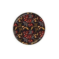 Folk Floral Pattern  Abstract Flowers Surface Design  Seamless Pattern Hat Clip Ball Marker (10 Pack) by Eskimos