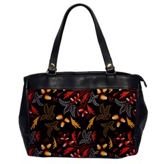 Folk Floral Pattern  Abstract Flowers Surface Design  Seamless Pattern Oversize Office Handbag by Eskimos