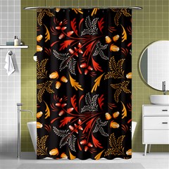 Folk Floral Pattern  Abstract Flowers Surface Design  Seamless Pattern Shower Curtain 48  X 72  (small)  by Eskimos