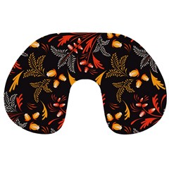 Folk Floral Pattern  Abstract Flowers Surface Design  Seamless Pattern Travel Neck Pillow by Eskimos