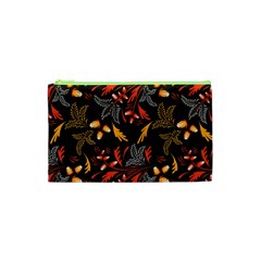 Folk Floral Pattern  Abstract Flowers Surface Design  Seamless Pattern Cosmetic Bag (xs)