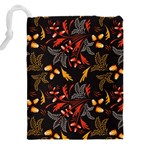 Folk floral pattern. Abstract flowers surface design. Seamless pattern Drawstring Pouch (4XL) Back