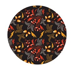 Folk Floral Pattern  Abstract Flowers Surface Design  Seamless Pattern Mini Round Pill Box (pack Of 3)