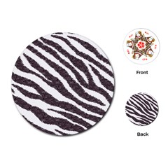 Zebra Playing Cards Single Design (round)