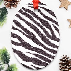 Zebra Oval Ornament (two Sides)