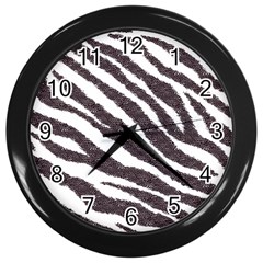 Zebra Wall Clock (black) by PollyParadise