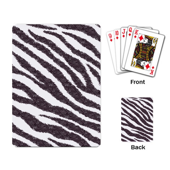 Zebra Playing Cards Single Design (Rectangle)