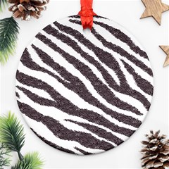 Zebra Round Ornament (two Sides)