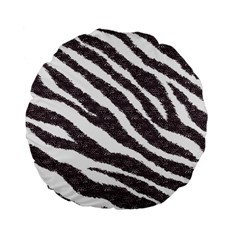 Zebra Standard 15  Premium Round Cushions by PollyParadise