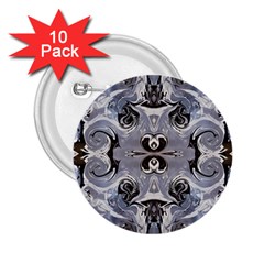 Grey Layers Marbling 2 25  Buttons (10 Pack)  by kaleidomarblingart