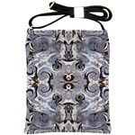 Grey layers marbling Shoulder Sling Bag Front