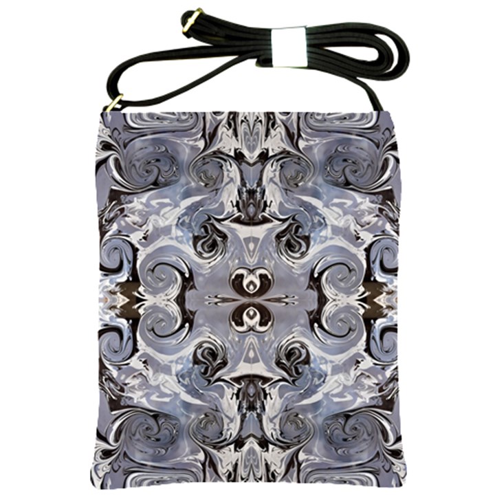 Grey layers marbling Shoulder Sling Bag