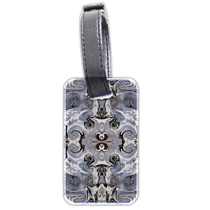 Grey layers marbling Luggage Tag (two sides)