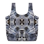 Grey layers marbling Full Print Recycle Bag (L) Back