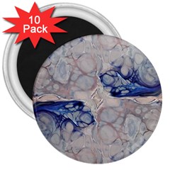 Moon Stone Patterns 3  Magnets (10 Pack)  by kaleidomarblingart