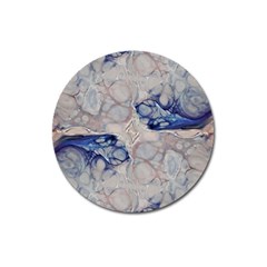 Moon Stone Patterns Magnet 3  (round) by kaleidomarblingart