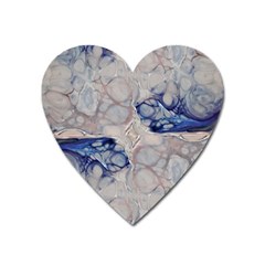 Moon Stone Patterns Heart Magnet by kaleidomarblingart