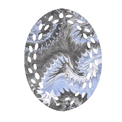 Celeste Grey Module Oval Filigree Ornament (Two Sides)