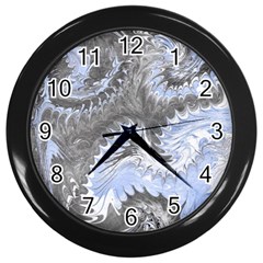 Celeste Grey Module Wall Clock (black) by kaleidomarblingart