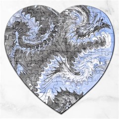 Celeste Grey Module Jigsaw Puzzle (heart) by kaleidomarblingart