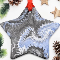 Celeste Grey Module Star Ornament (two Sides) by kaleidomarblingart