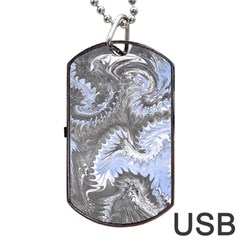 Celeste Grey Module Dog Tag Usb Flash (two Sides) by kaleidomarblingart