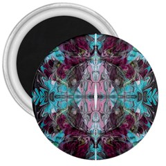 Marbling Symmetry 3  Magnets by kaleidomarblingart